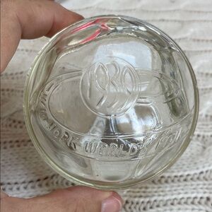 1939 New York World's Fair Glass Coin Souvenir Bank Pittsburgh Plate Glass Co.